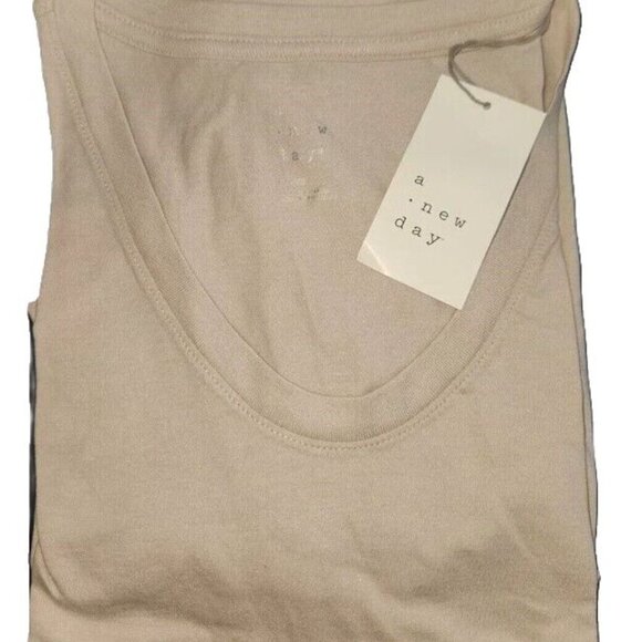 Target Women's Cotton Modal Scoop Neck Tee NWT Light Bronze XS or M - Picture 4 of 5